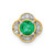 14k Diamond and .33 Emerald Fancy Chain Slide