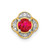 14k Diamond and .33 Ruby Fancy Chain Slide