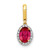 14k Diamond and .99 Ruby Halo Pendant