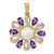 14k Diamond and 6-7mm Button FWC Pearl/Amethyst Pendant
