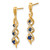 14k Diamond and Blue Sapphire Post Dangle Earrings