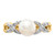 14k Diamond and FW Cultured Pearl Ring - Y1-94420BFD-2709