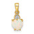 14k Diamond and Genuine Opal Polished Heart Pendant