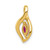 14k Diamond and Marquise .32 Ruby Pendant
