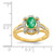 14k Diamond and Oval Emerald Ring - RM-EDBB4B0C-3673
