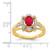 14k Diamond and Oval Ruby Ring - RM-FB390EB9-1927