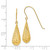 14K Diamond Cut Puff Tear Drop Dangle Earrings