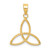14K Diamond Cut Trinity Pendant