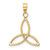14K Diamond Cut Trinity Pendant