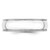 10k White Gold 6mm Lightweight Milgrain Half Round Wedding Band Size 7
