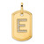 14K Diamond Initial E Dog Tag Charm
