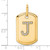 14K Diamond Initial J Dog Tag Charm