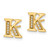 14k Diamond Initial K Earrings