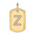 14K Diamond Initial Z Dog Tag Charm