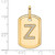 14K Diamond Initial Z Dog Tag Charm