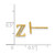 14k Diamond Initial Z Earrings