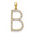 14K Diamond Letter B Initial Pendant - PM-A2968210-7080