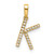 14K Diamond Letter K Initial Pendant - PM-95B7E3FD-7120