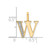 14k Diamond Letter W Initial Pendant - PM-4EC10314-6989
