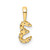 14K Diamond Number 3 Pendant