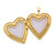 14k Diamond Satin and Diamond-cut Cross 20mm Heart Locket
