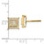 14k Diamond Small Double Square Bezel Post Earrings