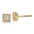 14k Diamond Square Screw Back Post Earrings - EM-BCC32D07-6201