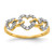 14k Diamond Triple Heart Ring