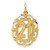 14k Diamond-cut 21 in Oval Pendant