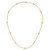 14k Diamond-cut Chain with Satin Oval Beads 18 inch Necklace