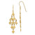 14k Diamond-cut Chandelier Earrings