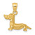 14K Diamond-cut Dachshund Pendant - K3-D02D665F-3347
