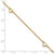 14k Diamond-cut Hearts 3-Station 9 inch Anklet Plus 1 inch Heart Dangle Extender
