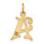 14K Diamond-cut Letter A Initial Charm