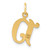 14K Diamond-cut Letter D Initial Charm