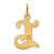 14K Diamond-cut Letter L Initial Charm