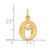 14K Diamond-cut Letter O Initial Charm