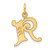 14K Diamond-cut Letter R Initial Charm