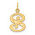 14K Diamond-cut Letter S Initial Charm