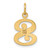 14K Diamond-cut Letter S Initial Charm