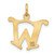 14K Diamond-cut Letter W Initial Charm