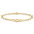 14K Diamond-cut Oval and Paperclip Link 7.25 inch Bracelet