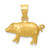 14K Diamond-cut Pig Pendant - K3-02E0042B-1178