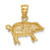 14K Diamond-cut Pig Pendant - K3-02E0042B-1178
