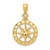 14k Diamond-cut Polished Compass Pendant - K6-3A5DF6A8-6747