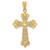 14k Diamond-cut Polished Filigree Cross Pendant