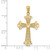 14k Diamond-cut Polished Filigree Hearts Cross Pendant