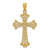 14k Diamond-cut Polished Filigree Hearts Cross Pendant