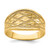 14K Diamond-Cut Quilted Pattern Ring