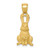 14K Diamond-cut Rabbit Pendant